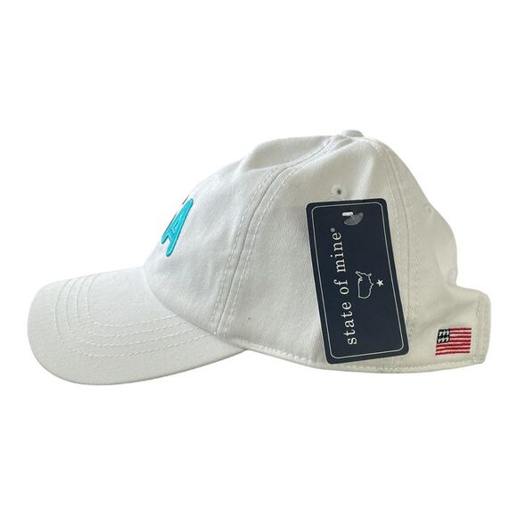 State of Mine Unisex "USA" Baseball Cap, White, One Size Fits Most - Picture 2 of 4
